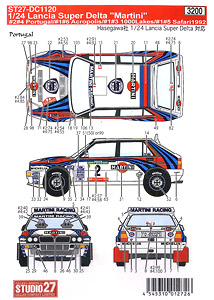 Lancia Super Delta `Matin` #2#4 Portugal/#1#6 Acropolis/#1#3 1000Lakes/#1#5 Safari 1992 (デカール)