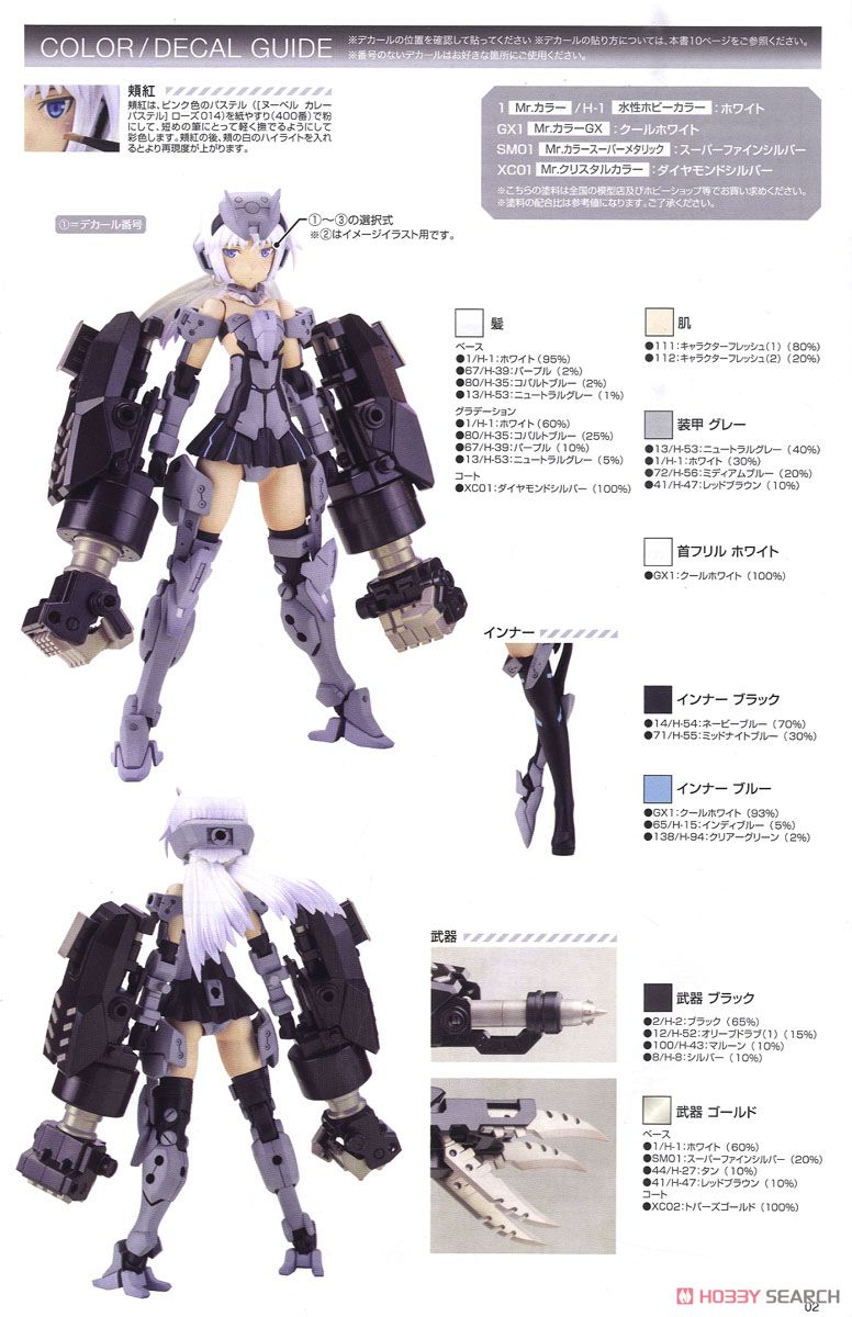 フレームアームズ・ガール アーキテクト (プラモデル) 塗装1