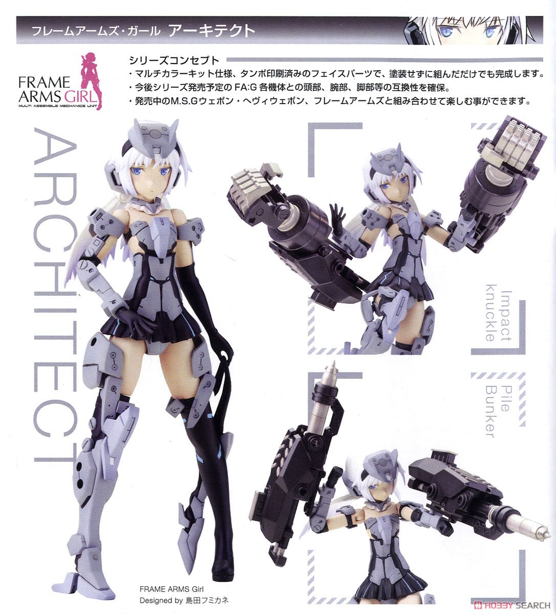 フレームアームズ・ガール アーキテクト (プラモデル) 塗装2