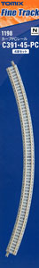 Fine Track Curved PC Tracks C391-45-PC (F) (Set of 4) (Model Train)