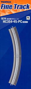 Fine Track Overhead Curved PC Tracks HC354-45-PC (F) (Set of 4) (Model Train)