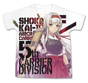 Kantai Collection Shokaku Kai-II Full Graphic T-shirt White L (Anime Toy)