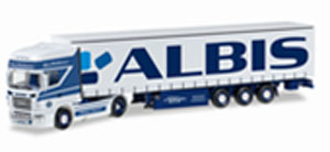 (HO) スカニア R TL カーテンキャンバス セミトレーラー `Pohlmann / Albis` (鉄道模型)