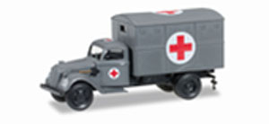 (HO) ウラル トラック ドイツ軍 救急車両 赤十字 (鉄道模型)