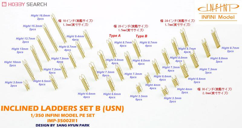 Photo Etched Parts for WWII U.S. Navy Ladder (Plastic model) 商品画像1