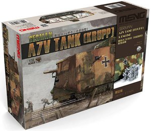German A7V Tank (Krupp) and Engine (Plastic model)