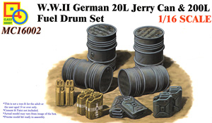 WW.II ドイツ 20L ジェリカン &200L ドラム缶セット (プラモデル)