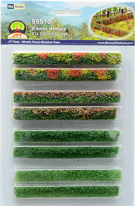 95510 (HO) 生け垣 HOスケール (8個入り) (Flower Hedges 5`` x 3/8`` x 5/8``, 8/pk) (鉄道模型)