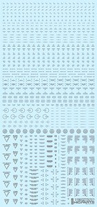1/100 One Color Gray RB02 Caution Decal (1 Sheet) (Material)