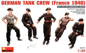 Gernab Tank Crew (France 1940) (5 Figures) (Plastic model)