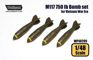 M117 750 lb Bomb set (for Vietnam War Era) (4 Pieces) (Plastic model)