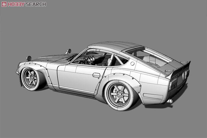 Rocket Bunny PANDEM 240Z RS Watanabe R type Wheel メタリックブルー (ミニカー) その他の画像3