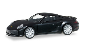 (HO) Porsche 911 Turbo Black (Porsche 911 Turbo (R)) (Model Train)