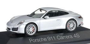 ポルシェ 911カレラ 4S クーペ シルバーメタリック (ミニカー)