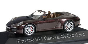 ポルシェ 911カレラ 4S カブリオレ マホガニーメタリック (ミニカー)