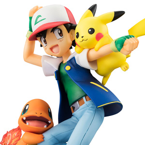 G.E.M. Series Pokemon Ash Ketchum, Pikachu, and Charmander (PVC Figure)