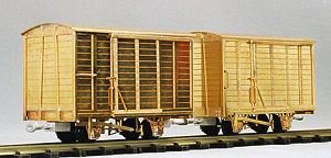 (HOナロー) 頸城鉄道 ワ12、ワ13 有蓋貨車 II 2輌セット リニューアル品 2輌セット  (組立キット) (鉄道模型)
