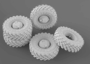 Russian Armored High-Mobility Vehicle GAZ-233014 STS Tiger Bagged Wheel Set (Plastic model)
