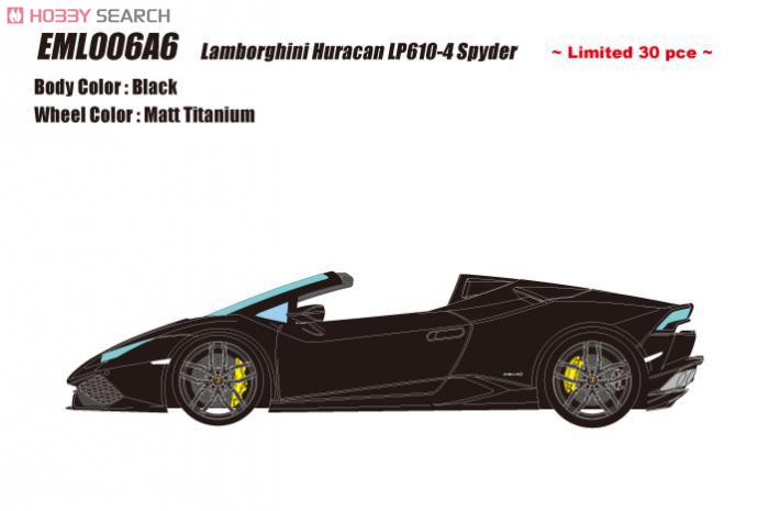 ランボルギーニ ウラカン LP610-4 スパイダー2015 ブラック (ミニカー) その他の画像1