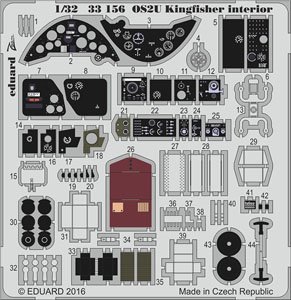 OS2U Kingfisher Interior Parts Set (for Kitty Hawk) (Plastic model)