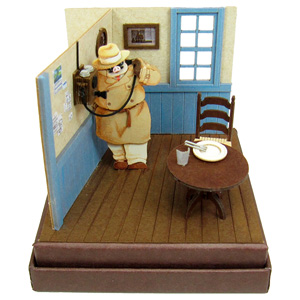 [Miniatuart] Studio Ghibli Mini: Porco Rosso Porco to Phone (Unassembled Kit) (Railway Related Items)