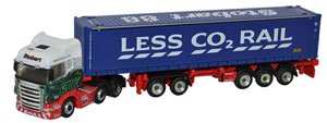 Scania High line D-TEC Trailer `Less Co2 Rail` (Model Train)