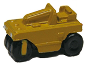 Small Size Tire Roller (Yellow) (Model Train)