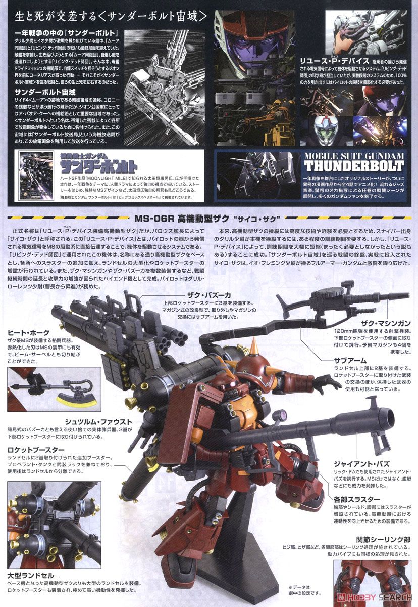 高機動型ザク `サイコ・ザク`(GUNDAM THUNDERBOLT Ver.) (HG) (ガンプラ) 解説1