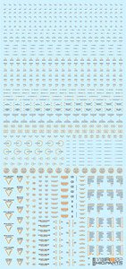 1/100 Gray & Orange RB02 Caution Decal (1 Sheet) (Material)