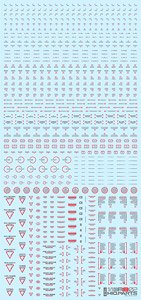 1/100 Red & Grey RB02 Caution Decal (1 Sheet) (Material)
