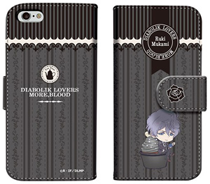 DIABOLIK LOVERS MORE,BLOOD ダイアリースマホケース for iPhone6/6s 07 無神ルキ (キャラクターグッズ)