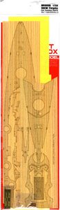 独・戦艦 ティルピッツ用木製甲板、マスキングシート、張板マスキング用エッチングパーツ (T社78015用) (プラモデル)