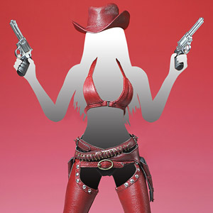 Super Duck F 1/6 Sexy Cowgirl Set Red (Fashion Doll)