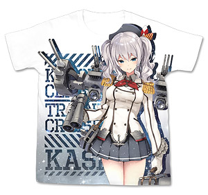 Kantai Collection Kashima Full Graphic T-shirt White XL (Anime Toy)