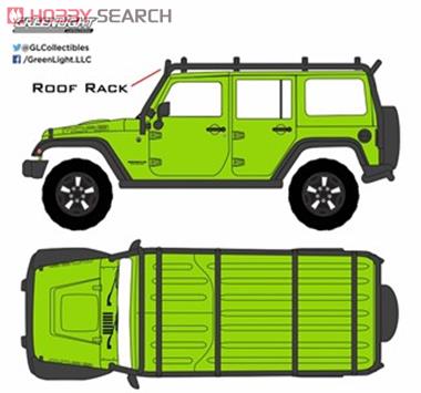 2013 Jeep Wrangler Unlimited - Moab Edition Gecko Green with Roof Rack (ミニカー) その他の画像1