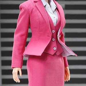 POP Toys 1/6 Office Lady Business Suits Set D Pink (Fashion Doll)