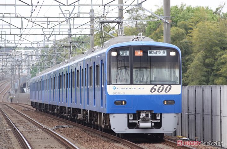 京急600形 (更新車・KEIKYU BLUE SKY TRAIN) 増結用中間車4輛セット (増結・4両・塗装済みキット) (鉄道模型) その他の画像1