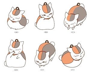 Natsume`s Book of Friends Nyanko-sensei Rubber Charm Vol.2 (Set of 12) (Anime Toy)