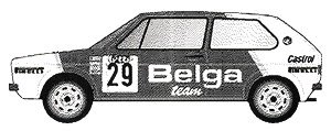 Golf Gti `Belga` #29 European Rally Championship 1984 (Decal)