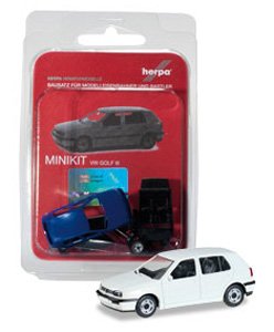 (HO) ミニキット VW ゴルフIII ホワイト (鉄道模型)