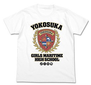 High School Fleet Yokosuka Girls Marine School T-shirt White M (Anime Toy)