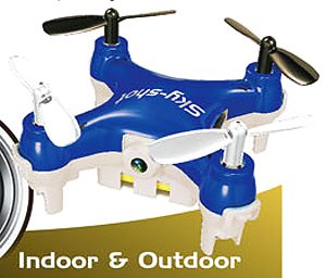 2.4GHz カメラ内蔵 小型ドローン MODE2 スカイショット (青) (ラジコン)