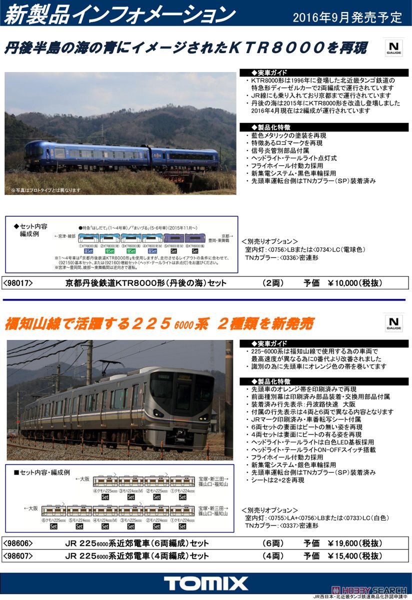 JR 225-6000系 近郊電車 (6両編成) (6両セット) (鉄道模型) 解説1