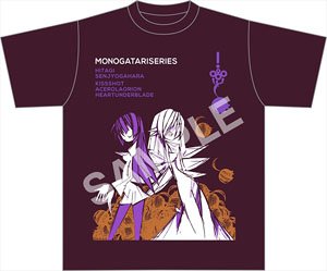 Monogatari Series Second Season T-shirt Hitagi & Kiss-Shot Remake Ver. (Anime Toy)