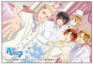 [Hetalia The World Twinkle] Square Magnet White Suits Ver (Anime Toy)