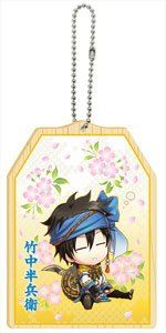 Samurai Warriors 4 Mini Character Wooden Tag Hanbe Takenaka (Anime Toy)
