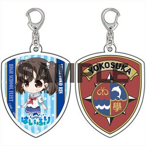High School Fleet Both Sides Acrylic Key Ring Rin Shiretoko (Anime Toy)