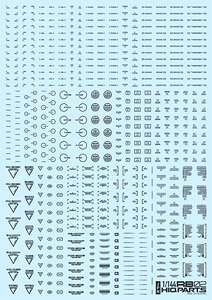 1/144 One Color Dark Grey RB02 Caution Decal (1 Sheet) (Material)