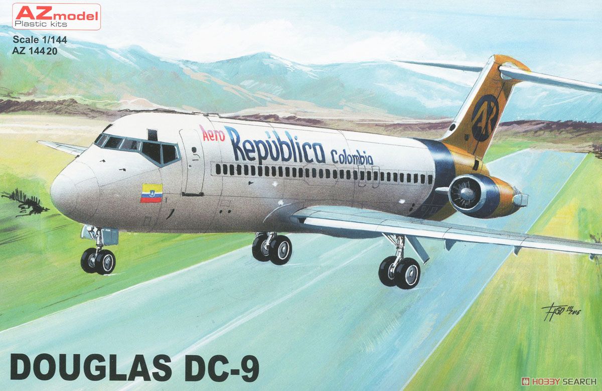 DC-9 Air Columbia (Plastic model) Package1