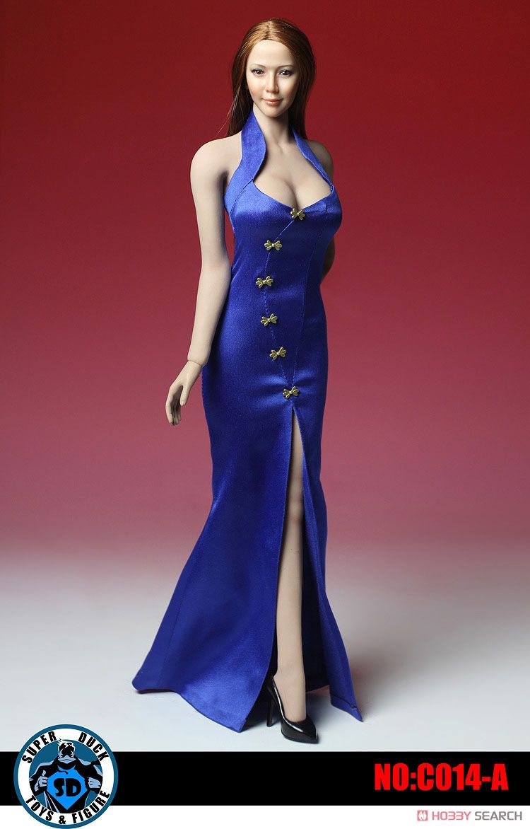 Super Duck 1/6 Cheongsam Dress Set Blue (Fashion Doll) Other picture2